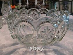 L. E. Smith Tiffin Franciscan Moon & Stars Punch Bowl With12 Cups FREE SHIPPING