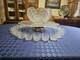 L E SmithVintage Heavy Glass Daisy & Button Punch Bowl Pattern Set with 24 Cups