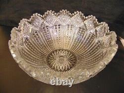 LARGE ABP American Brilliant Cut Glass Crystal Punch Bowl 15