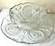 LARGE L. E. Smith Pinwheel & Stars Cupped Punch Bowl withUnderplate & Glass Ladle