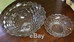 LARGE Vintage glass Double Punch Bowl