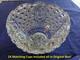 LE SMITH GLASS DAISY & BUTTON PUNCH BOWL With 24 Cups in Orig Box