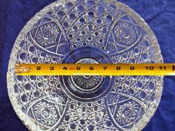 LE SMITH GLASS DAISY & BUTTON PUNCH BOWL With 24 Cups in Orig Box