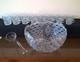 LE Smith 13 Punch Bowl EAPC Prescut Glass Daisy & Button With 17 Cups Glass Ladle