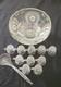 LE Smith 14.5X8 Punch Bowl, 10 Cups Pinwheel & Stars Etched & Plastic Ladle