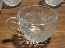 LE Smith Buttons & Daisy Large Flared Punch bowl Set 17-1/2Dia. Ladle 16 Cups