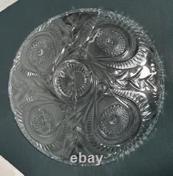 LE Smith Colony Horseshoe Pinwheel & Stars Punch Bowl Underplate 21 EUC HEAVY