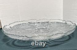 LE Smith Colony Horseshoe Pinwheel & Stars Punch Bowl Underplate 21 EUC HEAVY