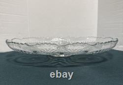 LE Smith Colony Horseshoe Pinwheel & Stars Punch Bowl Underplate 21 EUC HEAVY