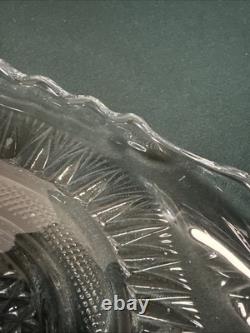 LE Smith Colony Horseshoe Pinwheel & Stars Punch Bowl Underplate 21 EUC HEAVY