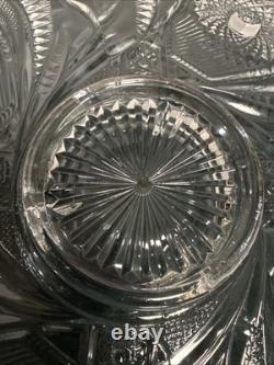 LE Smith Colony Horseshoe Pinwheel & Stars Punch Bowl Underplate 21 EUC HEAVY