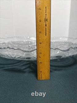 LE Smith Colony Horseshoe Pinwheel & Stars Punch Bowl Underplate 21 EUC HEAVY