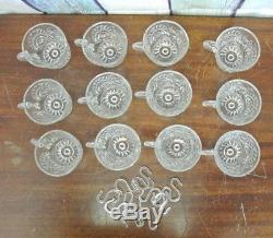 LE Smith Colony Pinwheel & Star Pattern Punch Bowl withPitman Dreitze Base 12 cups
