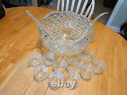 LE Smith Daisy + Button Punch Bowl Set