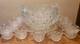 LE Smith Glass DAISY & BUTTON Punch Bowl Set Bowl, 19 Cups, Laddle, Underplate