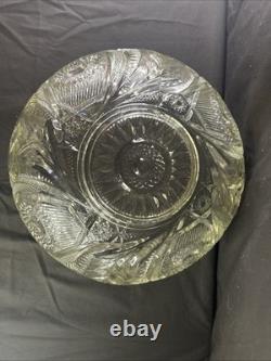 LE Smith Glass Punch Bowl With Ladle