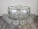 LE Smith Pinwheel & Stars Glass Punch Bowl Set 11pc Party Punch Set