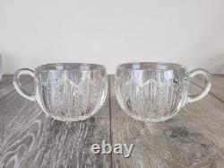 LE Smith Pinwheel & Stars Glass Punch Bowl Set 11pc Party Punch Set