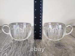 LE Smith Pinwheel & Stars Glass Punch Bowl Set 11pc Party Punch Set