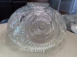 LE Smith Punch Set Bowl, Plate, 12 Cups LARGE