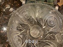 LE Smith VTG c. 1950's Pinwheels&Stars Punchbowl Set 12 Cups/Punchbowl/Ladle