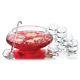 LIBBEY MODERNO CLEAR GLASS PUNCH BOWL SET withGLASS LADLE