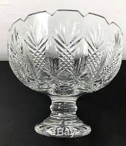 Large 8 3/4 by 11 1/4 Vintage Waterford Footed Bowl Centerpiece PunchBowl