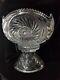 Large American Brilliant Cut Glass Punch Bowl on Stand