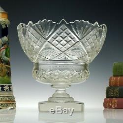 Large Anglo Irish Waterford Cut Glass Punch Bowl c1840