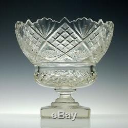 Large Anglo Irish Waterford Cut Glass Punch Bowl c1840