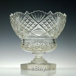 Large Anglo Irish Waterford Cut Glass Punch Bowl c1840