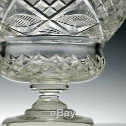 Large Anglo Irish Waterford Cut Glass Punch Bowl c1840