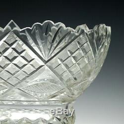 Large Anglo Irish Waterford Cut Glass Punch Bowl c1840