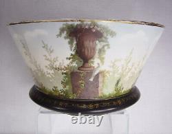 Large Baccarat Opaline Punch Bowl Putti at Play Jean-François Robert Mid 19th C