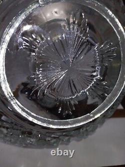 Large Brilliant Crystal Punch Bowl With Stand And Glass Ladel