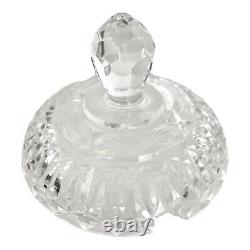 Large Crystal Lidded Oval Punch Bowl Jar Cut Florals