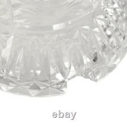 Large Crystal Lidded Oval Punch Bowl Jar Cut Florals