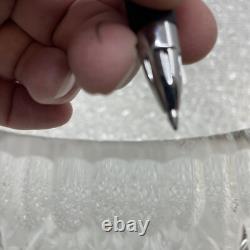 Large Cut Crystal Punch Bowl 13in Centerpiece Buttons Daisies Wedding Party