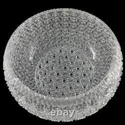 Large Cut Crystal Punch Bowl Centerpiece 13 Buttons and Daisies PB103