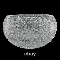 Large Cut Crystal Punch Bowl Centerpiece 13 Buttons and Daisies PB103