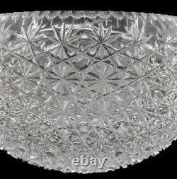 Large Cut Crystal Punch Bowl Centerpiece 13 Buttons and Daisies PB103