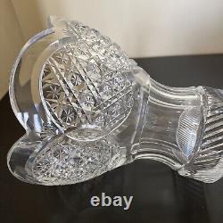 Large Cut Glass Punch Bowl With Stand