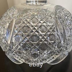 Large Cut Glass Punch Bowl With Stand