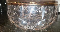 Large Cut Leaded Glass Crystal Punch Bowl or Fruit Bowl 11.5 inches x 7 Heavy