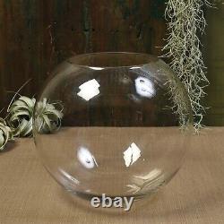 Large Grand Round Glass Bowl Succulent Terrarium Fish Punch Bowl Serving Dish