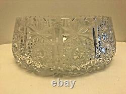 Large Lead Crystal Hand-cut Punch Bowl 12 Diameter