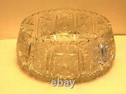 Large Lead Crystal Hand-cut Punch Bowl 12 Diameter