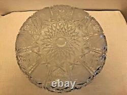 Large Lead Crystal Hand-cut Punch Bowl 12 Diameter