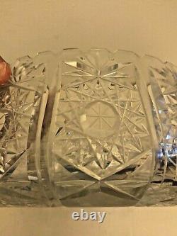 Large Lead Crystal Hand-cut Punch Bowl 12 Diameter