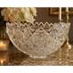 Large Starburst Pedestal punch Bowl American Brilliant Style Crystal 13x7